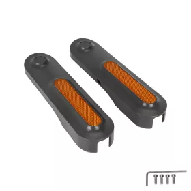   Gray left and right rear decorative Shells+yellow reflector bars for xiaomi4 Ultra scooters