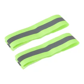   Fluorescent green 4*1.5cm shaggy reflective hand and foot wristbands