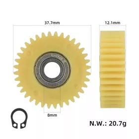   36 fogas nylon fogaskerék 608 csapággyal – 38 mm, elektromos járművekhez