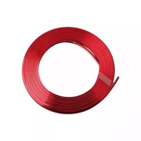Piros galvanizált ütközésvédő szalag – 8 m
