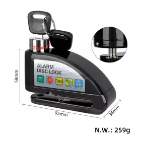 Riasztós féktárcsa zár 