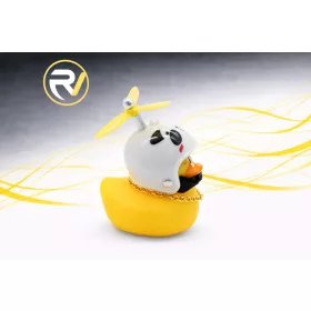 Fehér-pandamintás sisakos kacsa